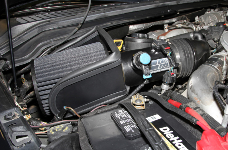 Ford F450 Super Duty Performance Air Intake - K&N Engineering - Blackhawk - Black - `08-`10